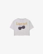 Camiseta crop gris mescla