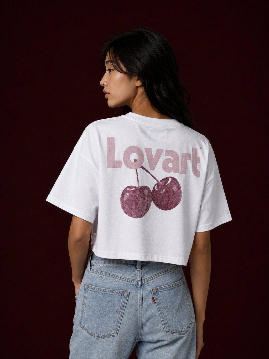Camiseta crop blanca