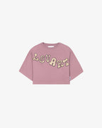 Camiseta crop violeta