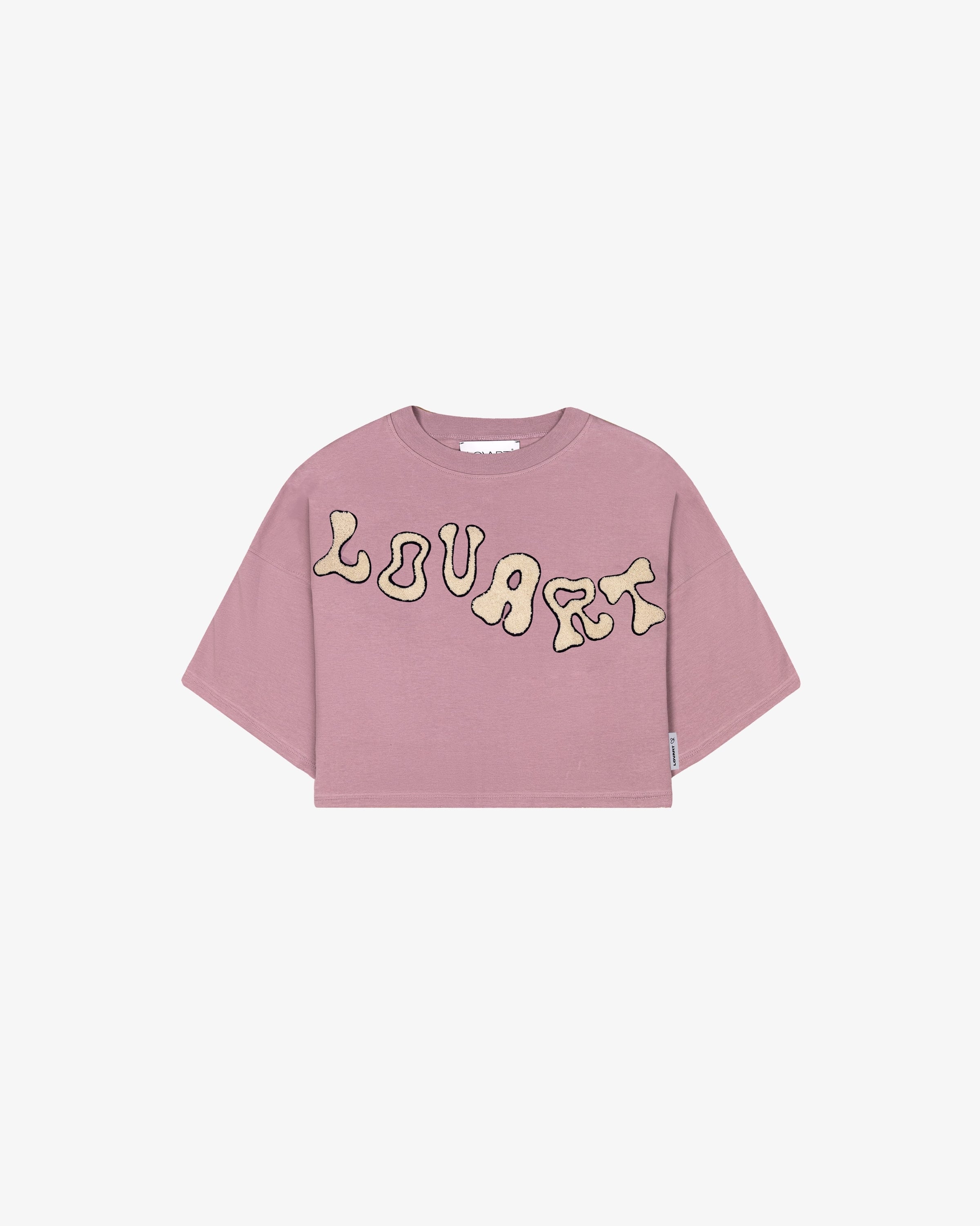Camiseta crop violeta