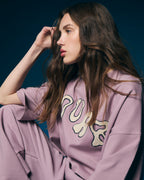 Camiseta crop violeta