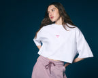 Camiseta blanca crop taste like papaya