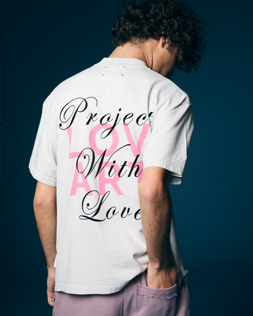 T-shirt blanca crinkle Project with Love