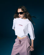 Camiseta blanca crop Project with Love