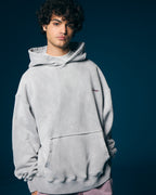 Hoodie gris efecto desgastado