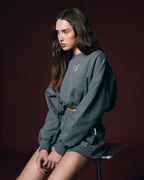 Conjunto deportivo crop con sudadera y shorts