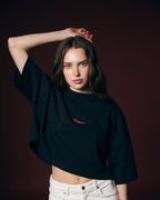 Camiseta crop negra chili