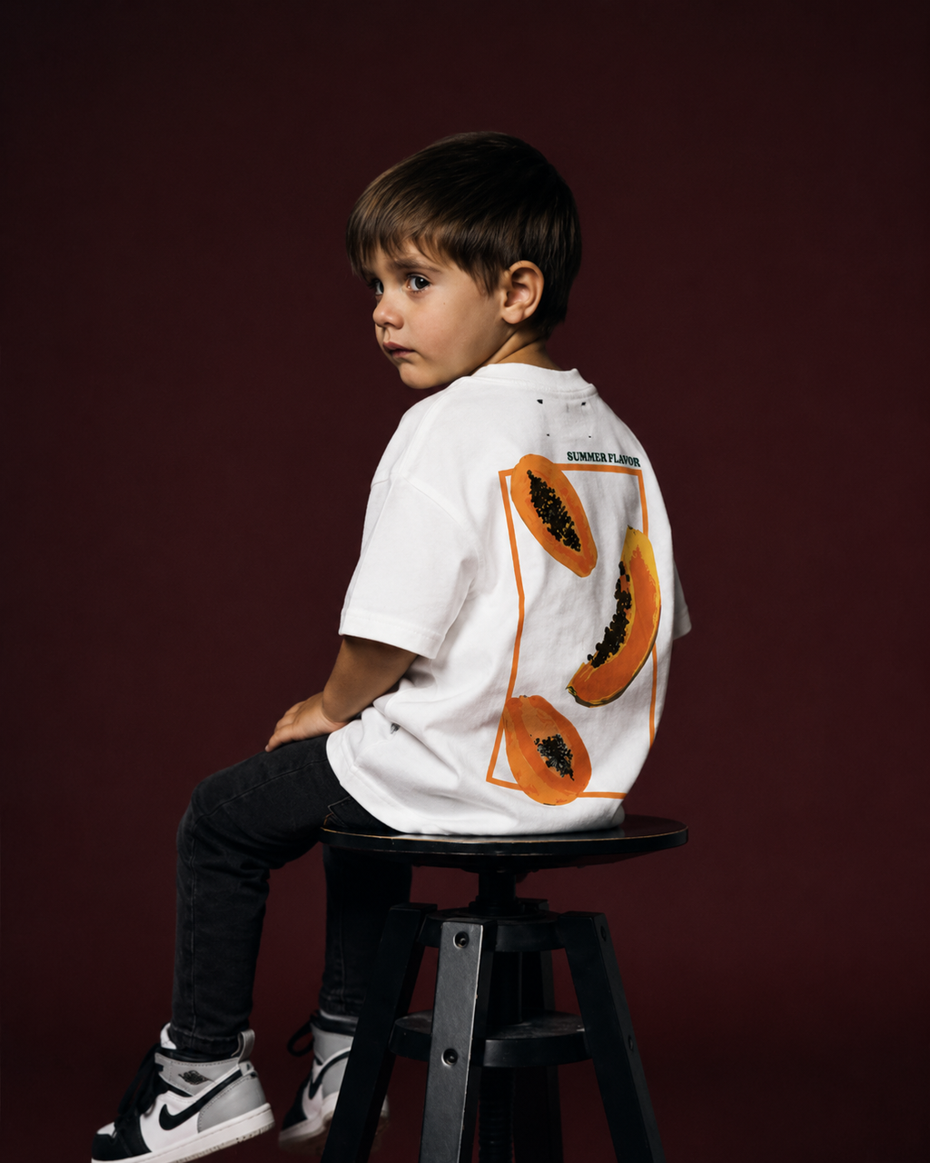 T-Shirt infantil blanca, Taste like Papaya