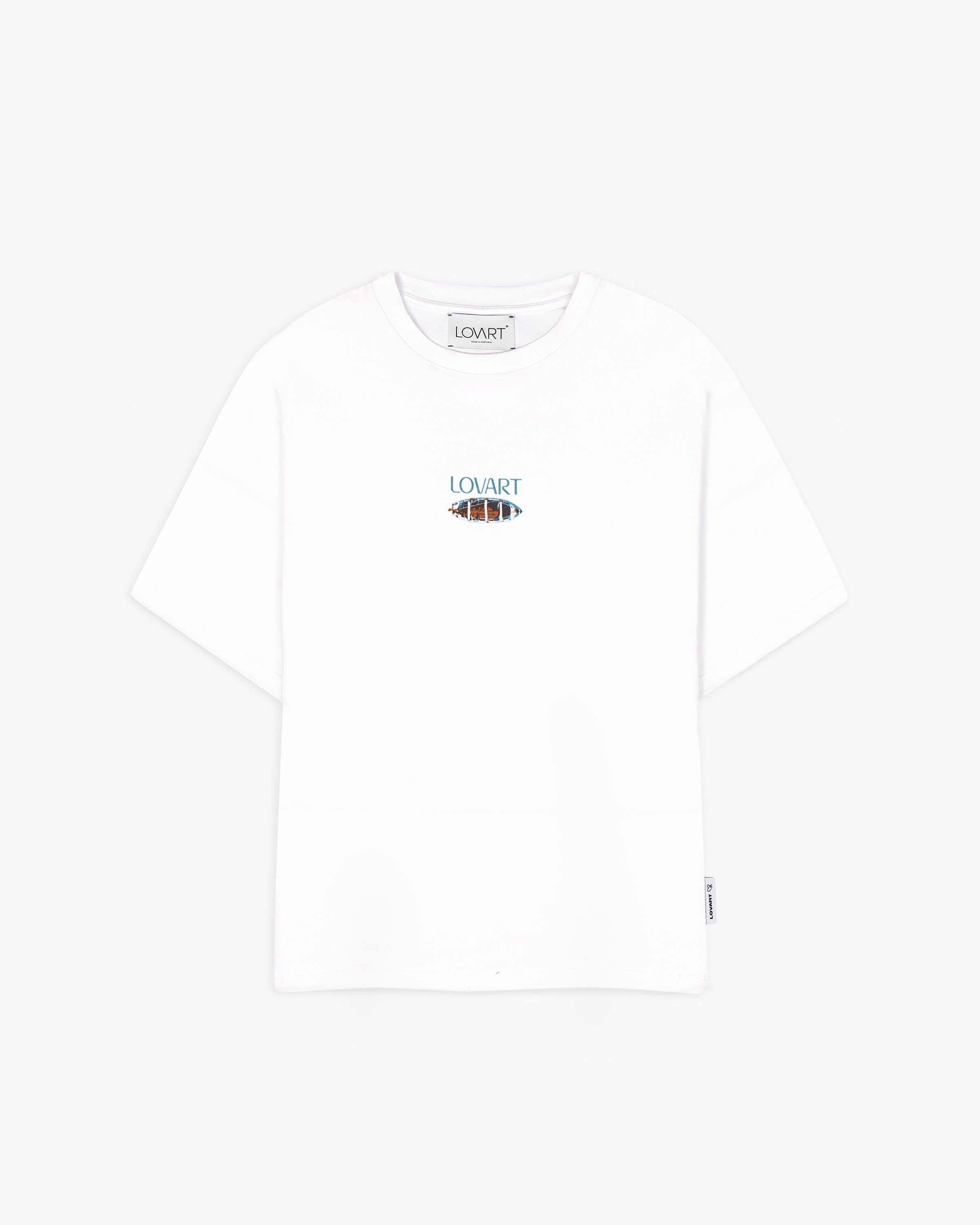 T-shirt blanca barco
