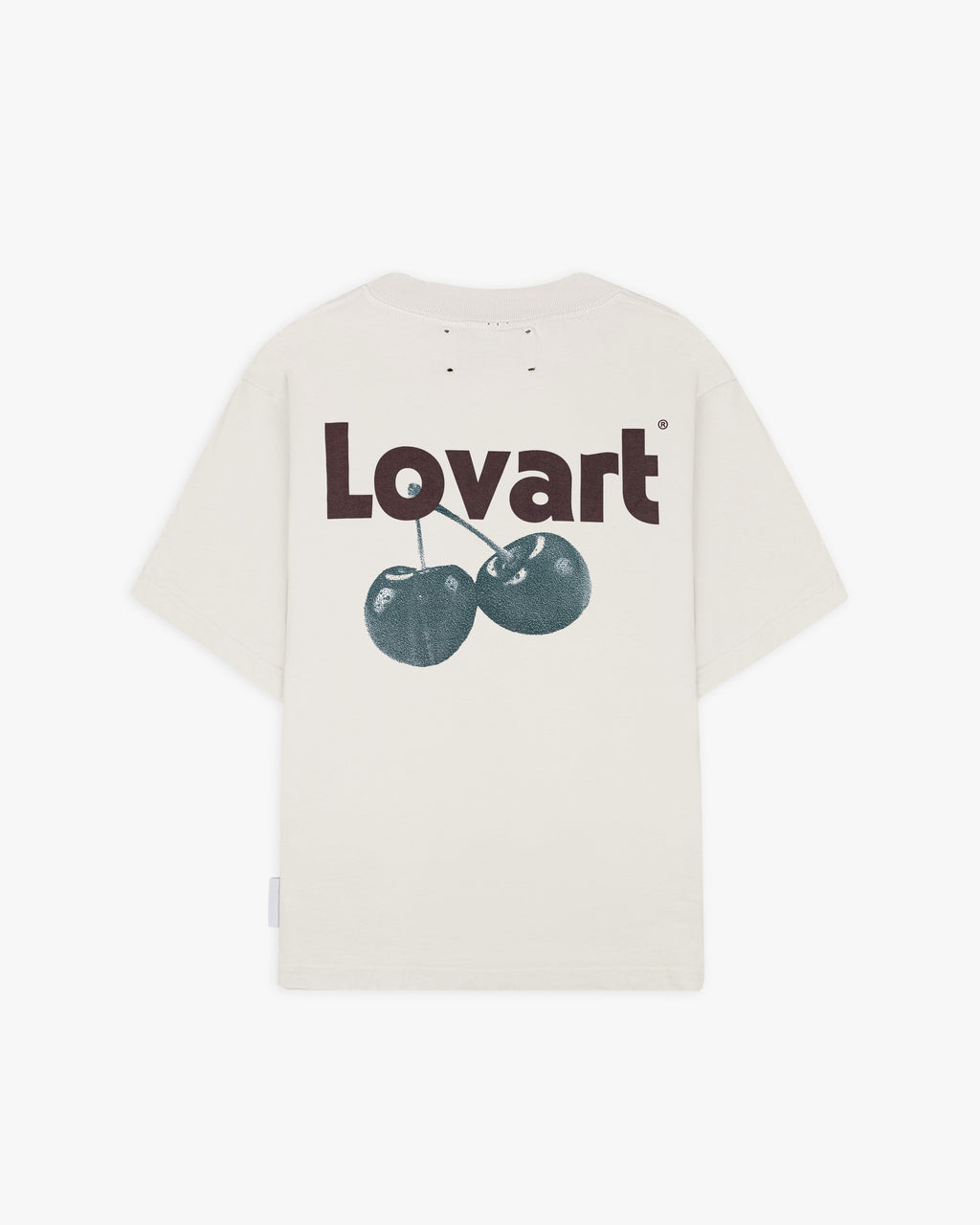 T-shirt blanca crinkle cerezas