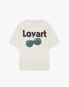 T-shirt blanca crinkle cerezas
