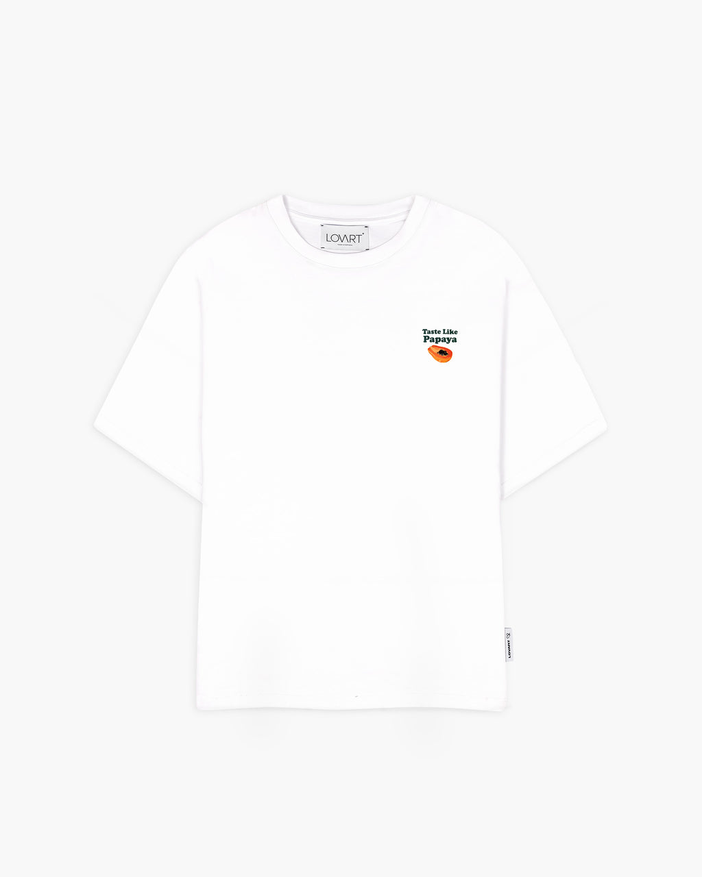 T-shirt blanca taste like papaya