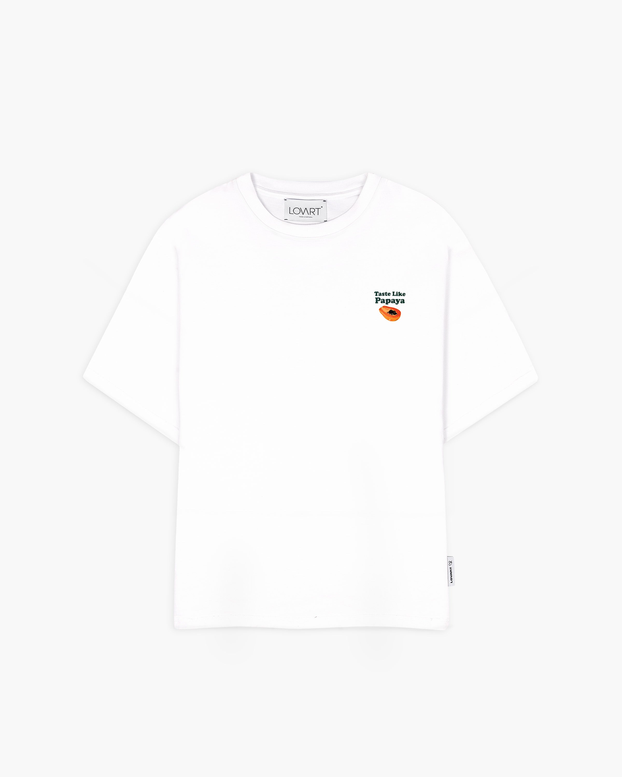 T-shirt blanca taste like papaya