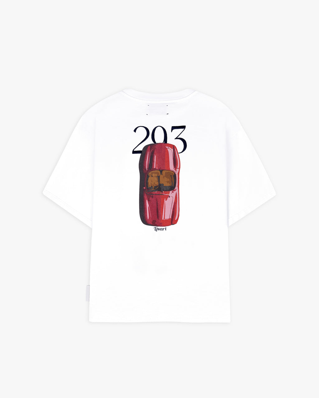 T-shirt blanca manga corta coche 293