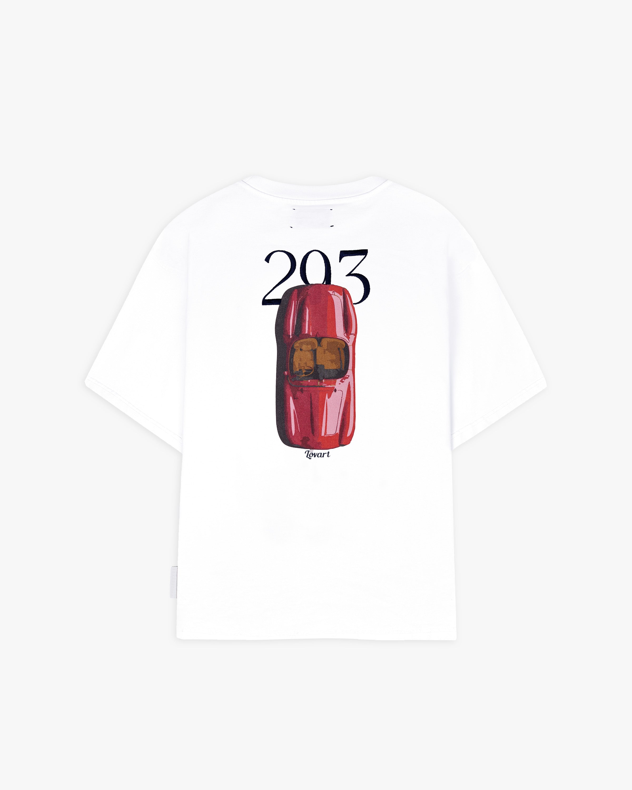 T-shirt blanca manga corta coche 293