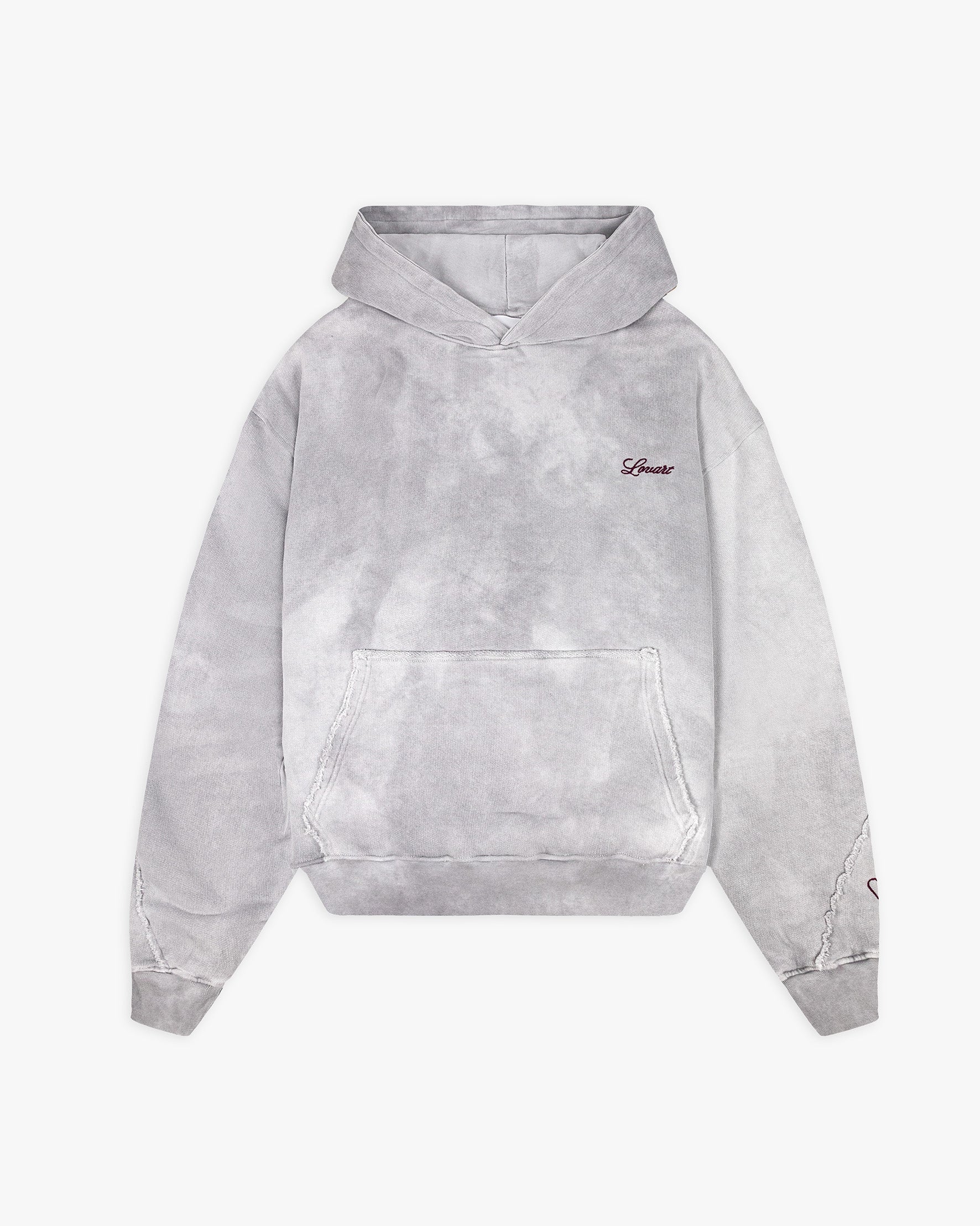 Hoodie gris efecto desgastado