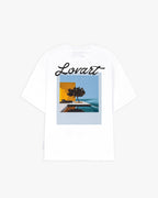 T-shirt blanca con gráfico artístico