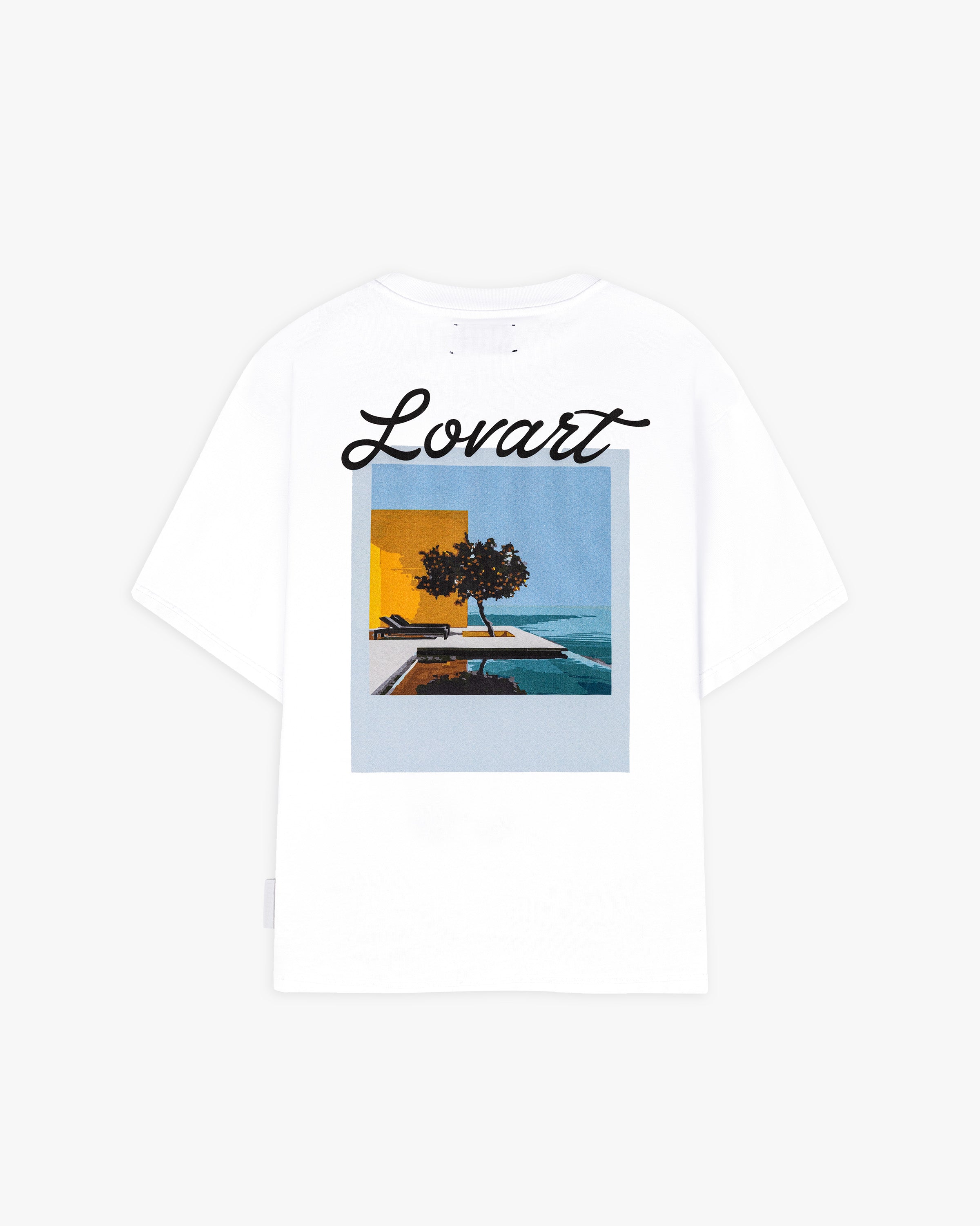 T-shirt blanca con gráfico artístico