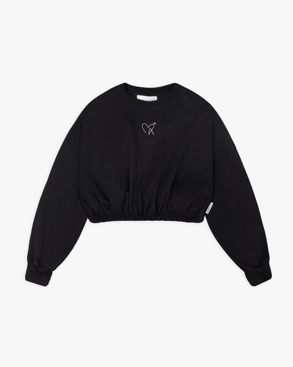 Sudadera crop negra