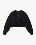 Sudadera crop negra