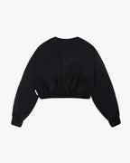 Sudadera crop negra