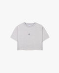 Camiseta gris crop mescla cerezas