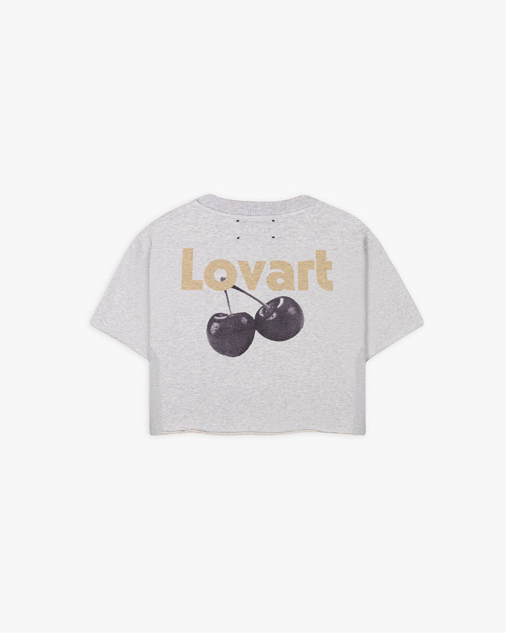 Camiseta gris crop mescla cerezas