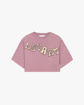 Camiseta crop violeta