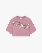 Camiseta crop violeta