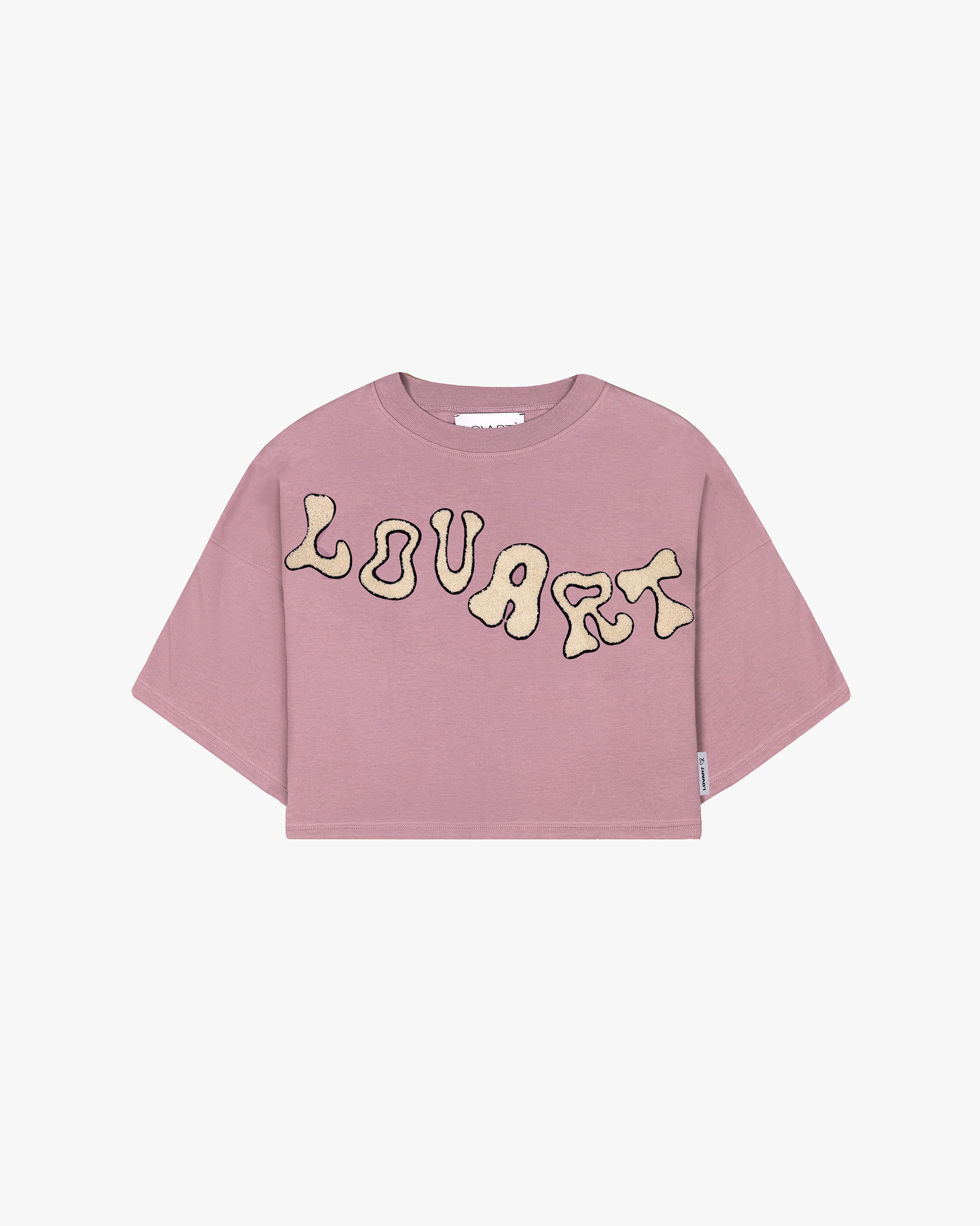 Camiseta crop violeta