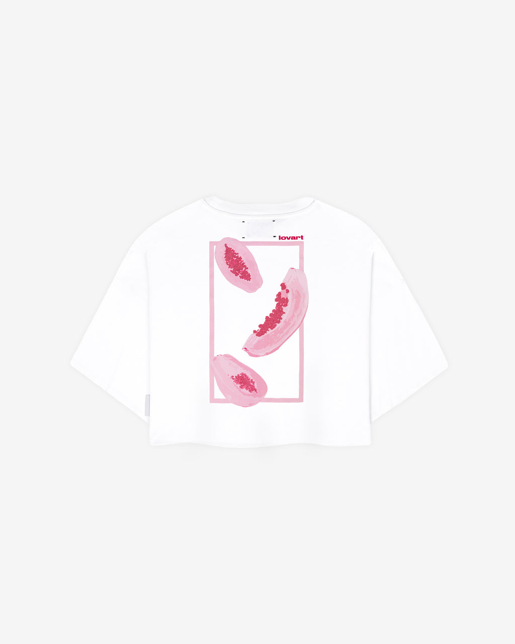 Camiseta blanca crop taste like papaya