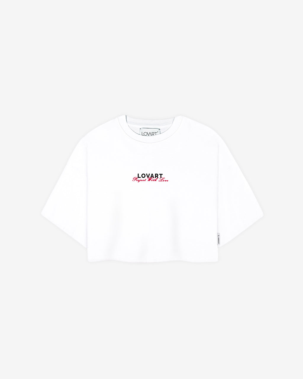 Camiseta blanca crop Project with Love