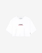 Camiseta blanca crop Project with Love