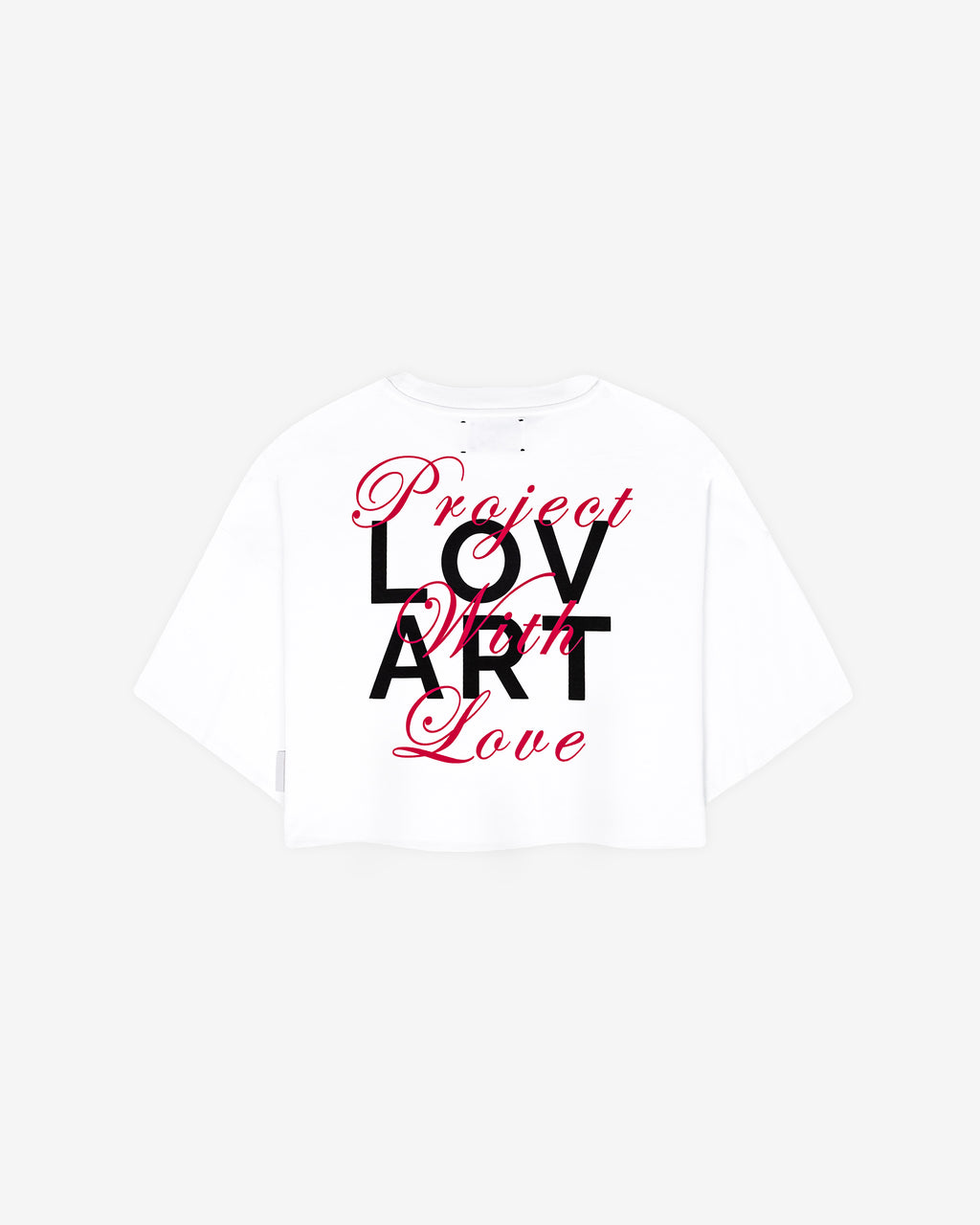Camiseta blanca crop Project with Love