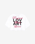 Camiseta blanca crop Project with Love