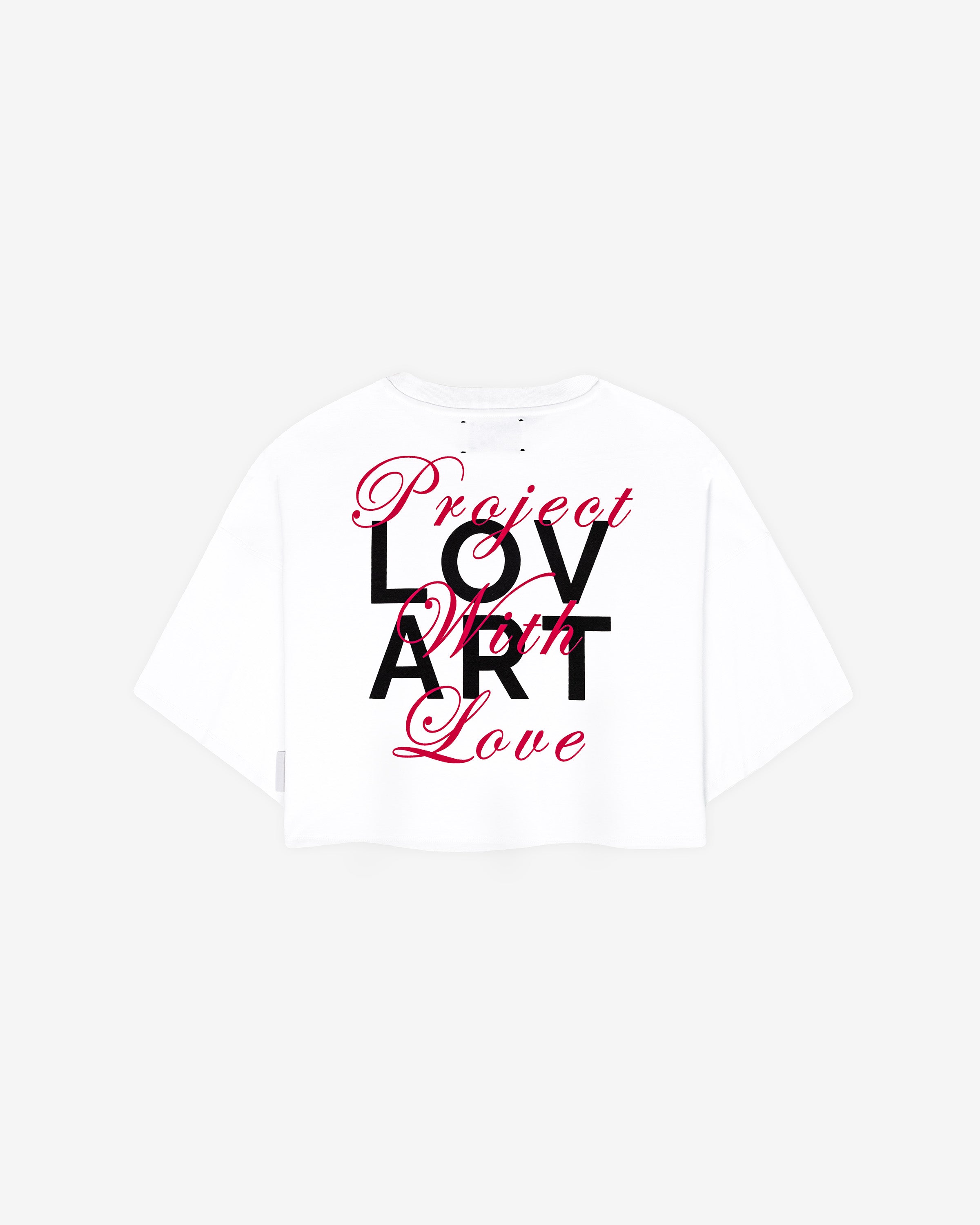 Camiseta blanca crop Project with Love